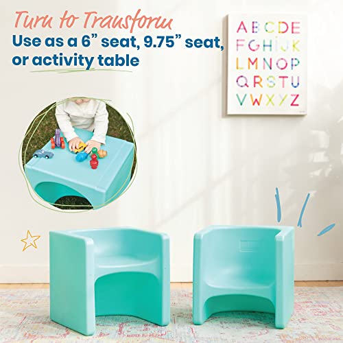 ECR4Kids Tri-Me 3-in-1 Multipurpose Cube Chair - Indoor/Outdoor Aqua