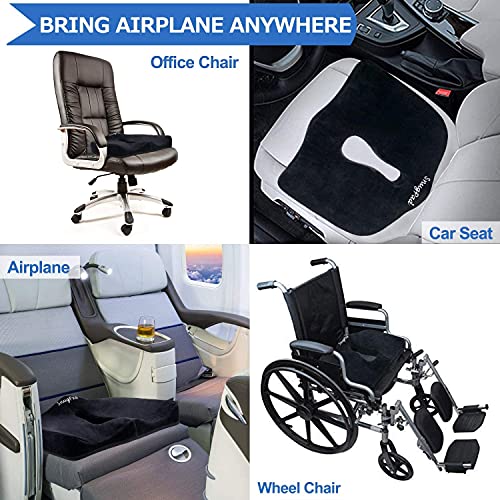 SnugPad Premium Memory Foam Seat Cushion, for Sciatica Tailbone Back Pain Relief, Posture Correction. Orthopedic Sitting Pillows for Office Chair, Car, Truck, Wheelchair with Non-Slip Bottom (2Pk)