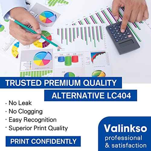 LC404XL Ink Cartridges Replacement Compatible for Brother lc404 Ink Cartridge Works for MFC-j1205w MFC-J1205W XL and MFC-J1205w Printers(4 Pack-BCMY, Page Yield up to 750 Pages)