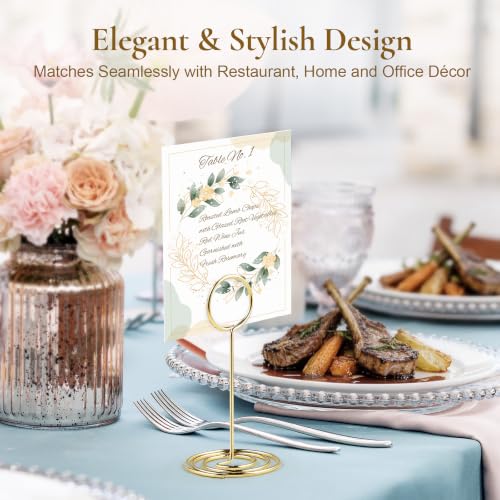25-Pack Metal Table Number Holders for Weddings & Events