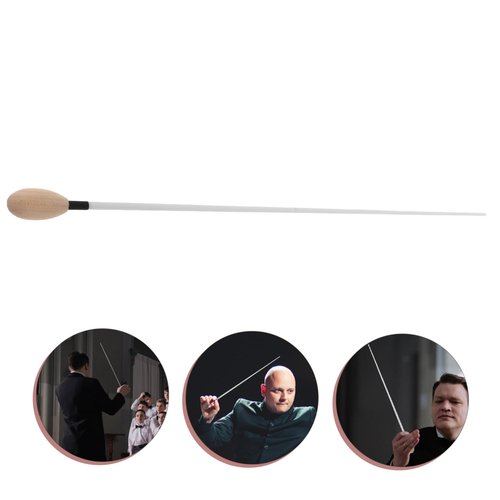 Toyvian Music Conducting Stick with Solid Wood Handle Precision Control Wand for Orchestra Choral Directors for Educational Use Conductors Training