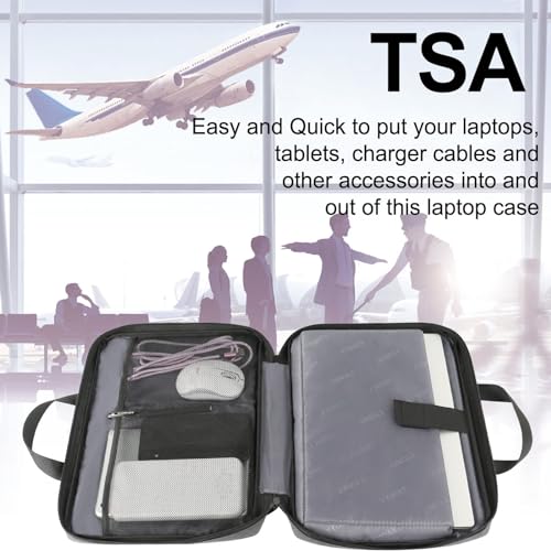 Ytonet 16 Inch Laptop Sleeve Grey TSA Friendly Slim Water-Resistant Case