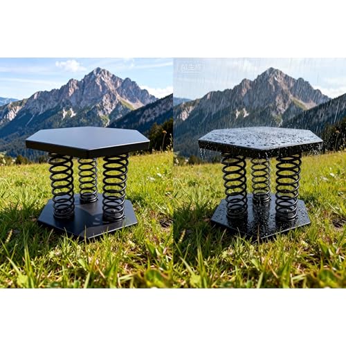 Deep Squat Stool with Springs – Posture Support, Core Activation, Pre-assembled Stainless Steel