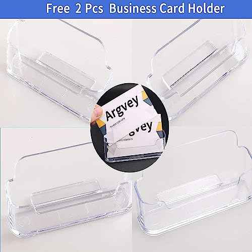 Acrylic Brochure Holder 8.5 x 11 inches, 4 Pack Clear Brochure Display Stand with Removable Divider for Trifold 4 Inches Wide Pamphlet, Plastic Flyer Holder for Magazine, Literature, Booklet