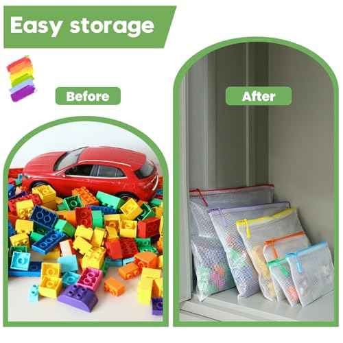 25pcs Mesh Zipper Pouch Bags for Organization and Storage,Toy Storage Bags,Zipper Pouch for Classroom Organization, Storage Bag Suitable for Classroom,Travel and Home