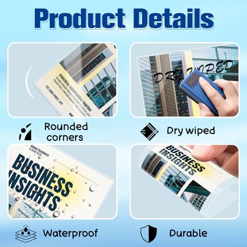 100 Pack 9x11.5inch 10mil Letter Size Laminating Sheets Thermal Laminating Pouches Paper Laminator Sheets File Card Laminator Pouches 8.5x11inch for Permits Cards File Photos (100, 9"x11.5"-10mil)