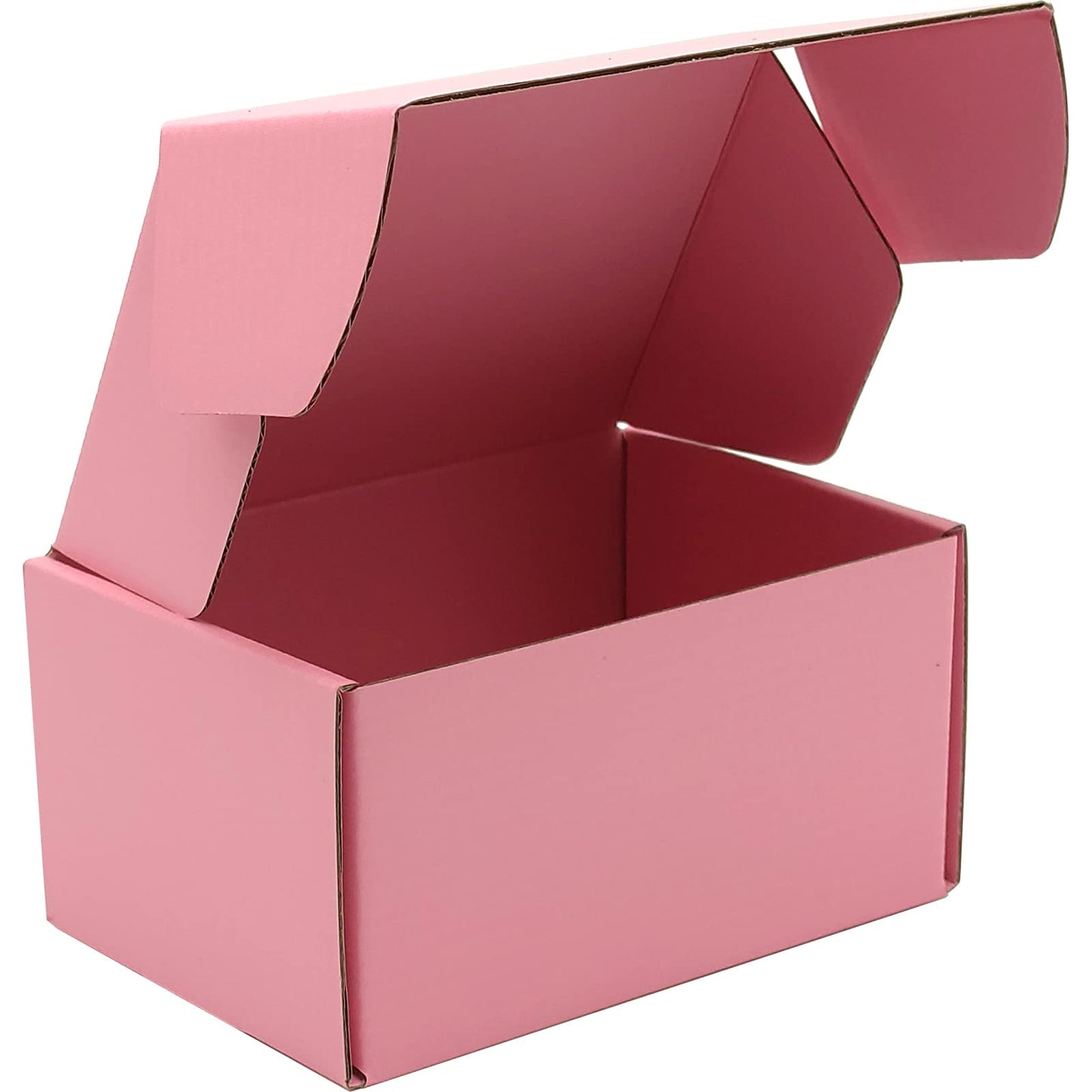 Lmuze 6x4x3 inches Small Shipping Boxes Set of 50 - Pink Mailer Corrugated Cardboard Boxes for Shipping Packaging Mailing Products