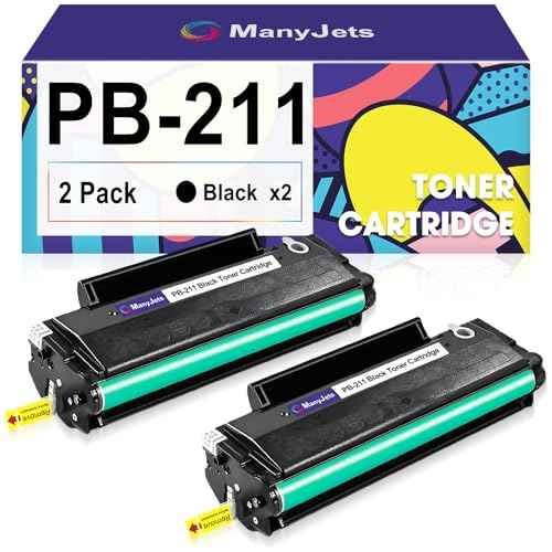 PB-211 Toner Cartridge Replacement for Pantum PB-211 Black PB 211E PB211EV Toner Cartridge Compatible for Pantum P2500W P2502W M6550NW M6552NW M6600NW M6602NW (2-Pack,Black)