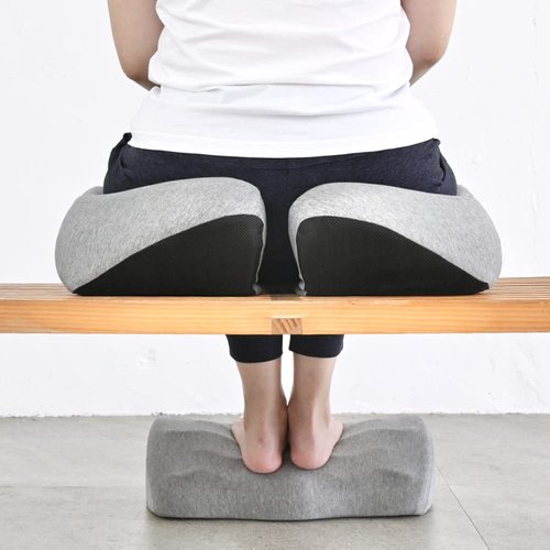 C CUSHION LAB Hip & Leg Pressure Relief Bundle - Transform Any Home/Office Chair or Recliner into The Most Comfortable Seat in The House - Grey Set