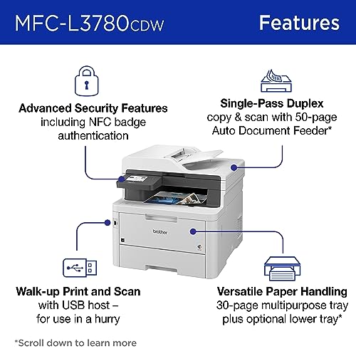 Brother MFC-L3780CDW Wireless Color All-in-One Printer - New / Printer