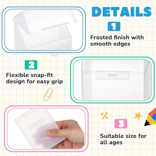 Clabby 2-Pack Clear Plastic Crayon Boxes for 24 Count Kids Art Supplies