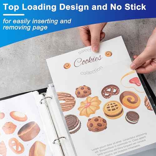 65 Pack Clear Sheet Protectors, 8.5 x 11 inch Page Protectors for 3 Ring Binder,Top Loading Paper Protector for Documents and Photos,Letter Size