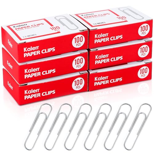 Kalerr 600-Pack Paper Clips, 1.3