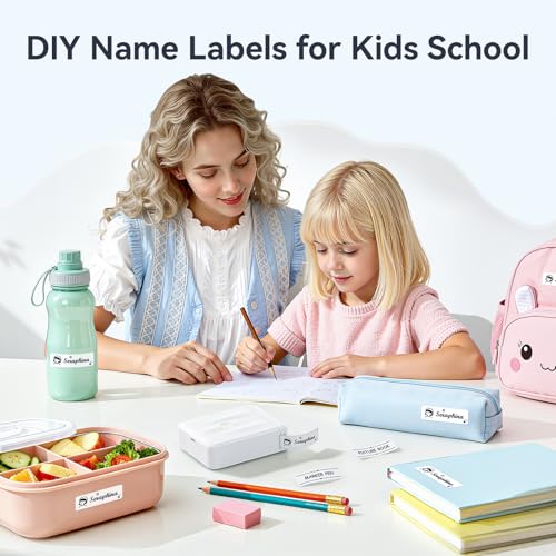 NIIMBOT D110 Mini Bluetooth Label Maker with 1 Tape – White Portable Printer