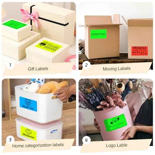 3x5 Inch Rectangle Color Coding Sticker Labels 300Pcs Printable Moving Box Labels for Warehouse, Address, Inventory, Small Business Labeling, Mixed Colors