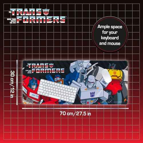 Blue Sky Studios Transformers Jumbo Desk Mat - Large Rubber Gaming and Work Desk Pad, 70 x 30 Centimetres