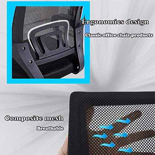 BestOffice Office Chair Ergonomic Cheap Desk Chair Mesh Computer Chair Lumbar Support Modern Executive Adjustable Stool Rolling Swivel Chair for Back Pain (Black)
