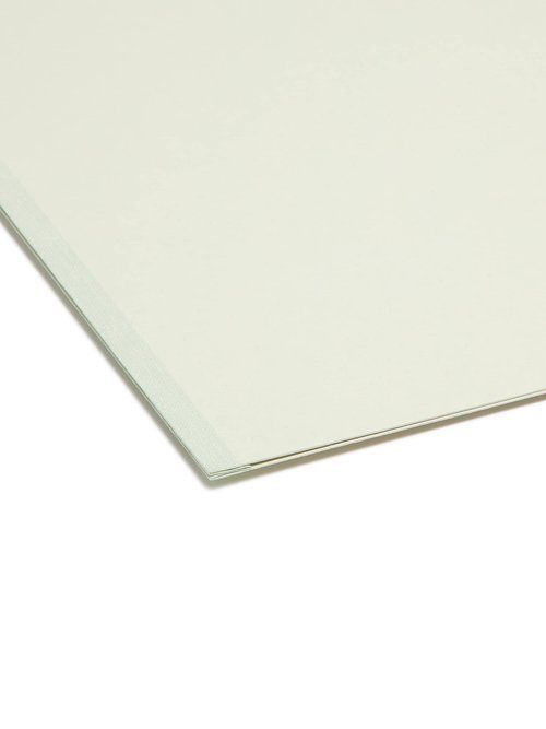 Smead Pressboard File Folder, Straight-Cut Tab, 1" Expansion, Letter Size, Gray/Green, 25 per Box (13200)
