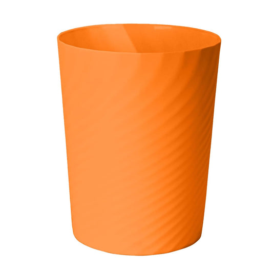 Small Trash Can | Plastic Waste Basket for Office, Home, Bathroom, Kitchen - 1.8 Gallon - Orange