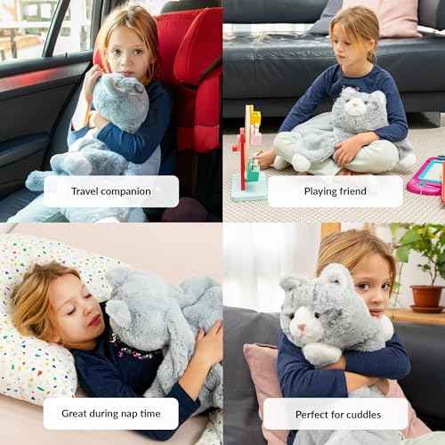 ODOXIA Weighted Lap Cat for Kids | Calming & Comforting | Weighted Lap Animal | Cat | Sensory Weighted Animals | Weighted Lap Blanket for Sensory Disorder | Carrying Bag Included | 5 Lbs