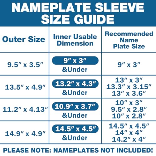 Meetory 25 Pack 9.5 x 3.4 Inch Clear Reusable Nameplate Pockets - Thickened Self-Adhesive Desk Labels for Classroom & Office