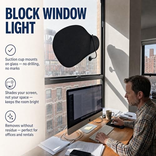 Livvie Clip-On Desk Shade for Cubicles | Reduces Glare & Eye Strain
