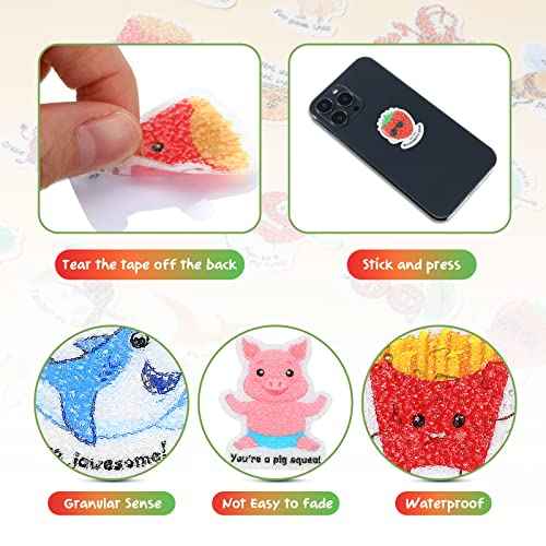 50 Pcs Anxiety Sensory Stickers Calm Stickers Reusable Sensory Strips Adhesive Textured Strips Toys Stress Anxiety Relief Items for Adult Teen Classroom Desk Office Fidget Supplies (Inspiration)