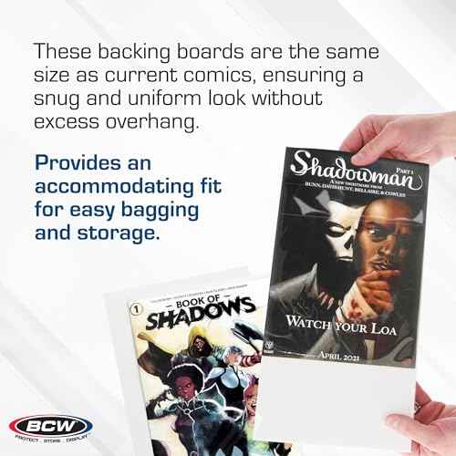 BCW Modern Comic Backing Boards - 200 Pack | Certified Acid-Free, Lab-Tested Archival Quality Comic Book Boards | Ideal for Comic Book Storage and Preservation