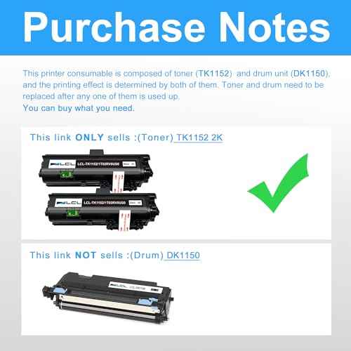 LCL Compatible Toner Cartridge Replacement for Kyocera TK1152 TK-1152 1T02RV0US0 ECOSYS P2235dw M2635dw M2635dn P2235dn M2135dn M2735dn(2-Pack Black)