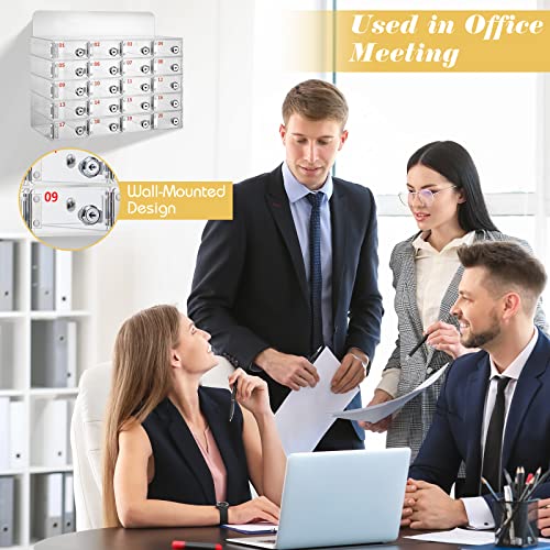 Threan 20 Slot Cell Phone Storage Box, Acrylic Clear Cabinet Wall