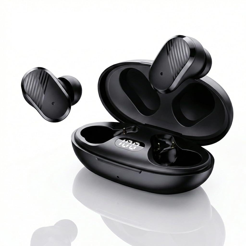 NVAHVA Bluetooth Earbuds with Mic for Meeting Recorder Travel Translation