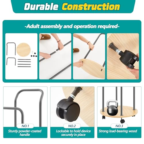 Mobile Cushion Cart Storage Trolley Classroom Desk Cart with Heavy Duty Rolling and Locking Casters for Toddler Preschool Classroom Rest Mat Trolley Cushions