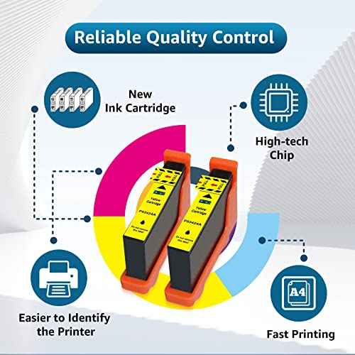 53424 Compatible Ink Cartridge Replacement for Primera 53424 Yellow Ink Used for Primera LX900 Ink Printers (2 Pack)