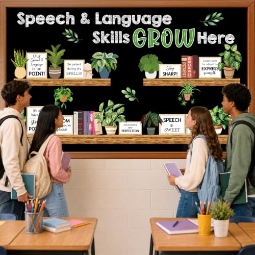 Greenery Speech Therapy Bulletin Board Set Plant Classroom Decorations Grow Here
