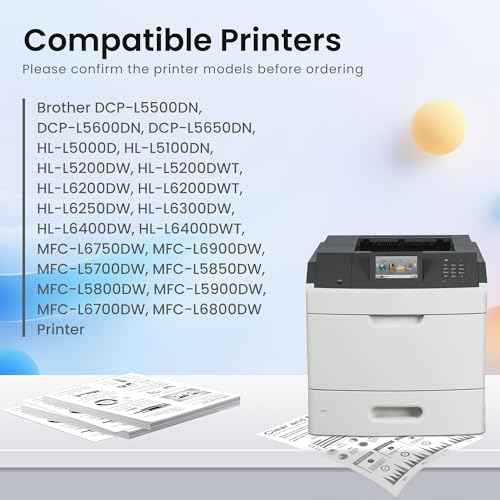 GREENBOX Compatible TN850 High Yield Toner Cartridge Replacement for Brother TN850 TN-850 TN820 TN-820 for DCP-L5500DN DCP-L5600DN MFC-L5700DW HL-L5000D MFC-L5800DW MFC-L5850DW Printer (2 Black)