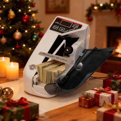 WINB Money Counter Machine with UV Counterfeit Detection - Portable Cash Counter Machine, 600 Notes/Min High-Speed Money Counting Machine for Bills & Currency
