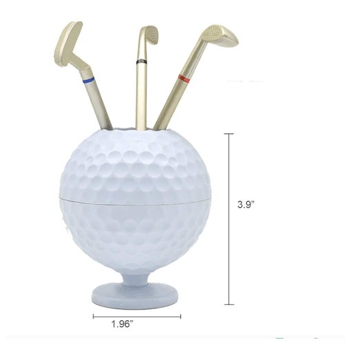 Seadream Golf Gift Set,Golf Ball Pen Holder Set with 3 Golf Pens