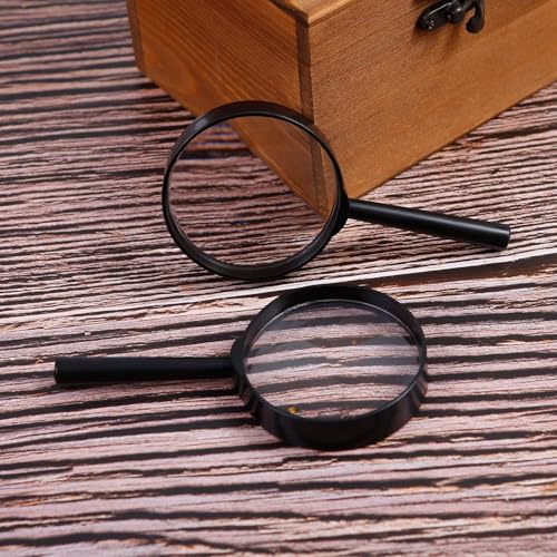 Elcoho 24 Pack Handheld Magnifiers with Storage Bag - 6X Acrylic Lens for Reading Jewelry & Home Use