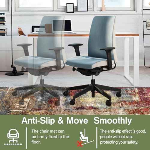 WTHYGB Office Chair Mat for Hardwood Floor Abstract Washable Desk Throw Rug for Rolling Chair Non-Slip Computer Chair Protector 36¡±x60¡±