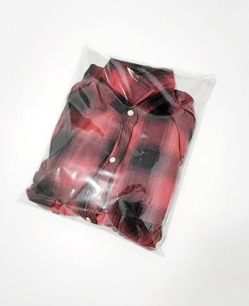 Delatanus Clear Cellophane Shirt Bags - 10x13 Inch Plastic Sleeves for T-Shirts | 48 Pcs Party Favor