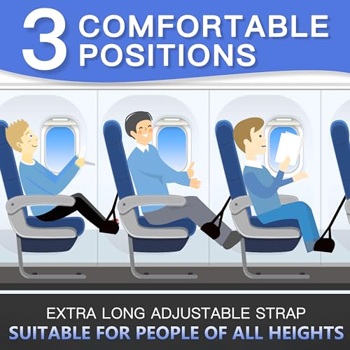 FEIMINI 2-Pack Airplane Footrest Hammock – Travel Foot Rest Cushion for Long Flights