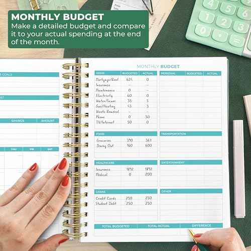Clever Fox Budget Planner & Monthly Bill Organizer With Pockets. Expense Tracker, Budgeting Journal & Financial Book. Large, 8x9.5" (Rose Gold)