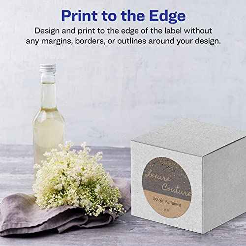 Avery Kraft Brown Round Labels, Sure Feed Technology, 3" Diameter, 300 Kraft Brown Labels, Print-to-The-Edge, Laser/Inkjet Printable