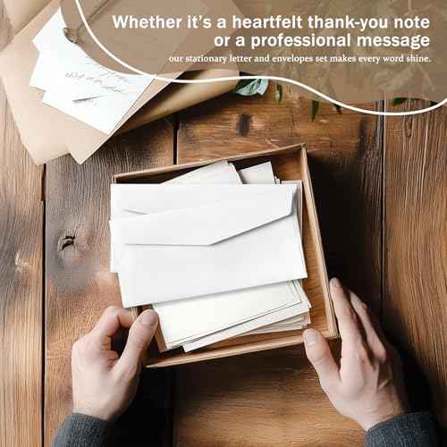 72 Pieces Stationary Letter and Envelopes, Black Border Design stationery paper and Envelopes Set, 48 Paper Sheets + 24 Envelopes Letter Size