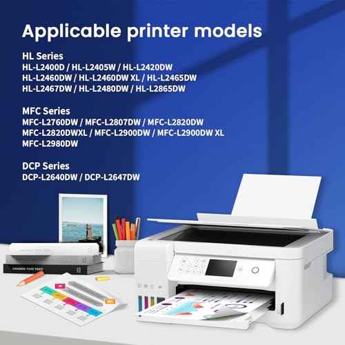 TN830XL Toner Cartridge Replacement for Brother TN830XL TN830 XL/V/R TN-830 Toner Work with HL-L2460DW DCP-L2640DW MFC-L2820DW HL-L2405W HL-L2400D Printer 2-Pack Black