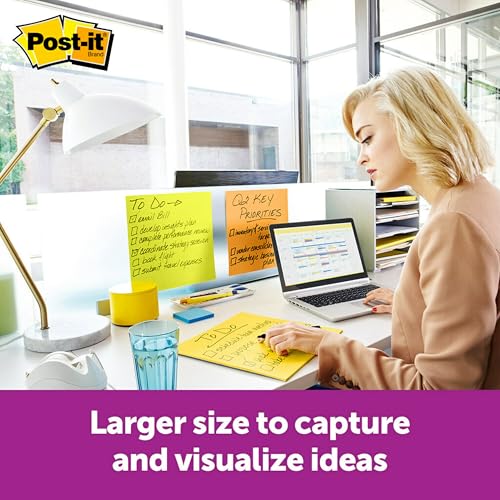 Post-it Super Sticky Big Notes, 11 in x 11 in, 1 Pad, 30 Sheets/Pad (BN11) - Pack of 6