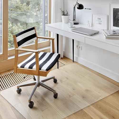 Azadx Office Chair Mat for Hard Floors 36" X 55", Clear PVC Chair Mat for Hardwood Floor, Durable Plastic Floor Protector Mat for Home and Office use (36" X 55" Rectangle)