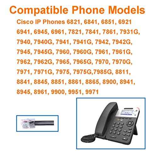 N/X KEMEILE Telephone Headset with Noise Cancelling Mic, Corded RJ9 Phone Headset Compatible with Cisco CP-7821 7841 7942G 7931G 7940 7941G 7945G 7960 7961G 7962G 7965G 7975G 8811 8841 8861 9951 etc