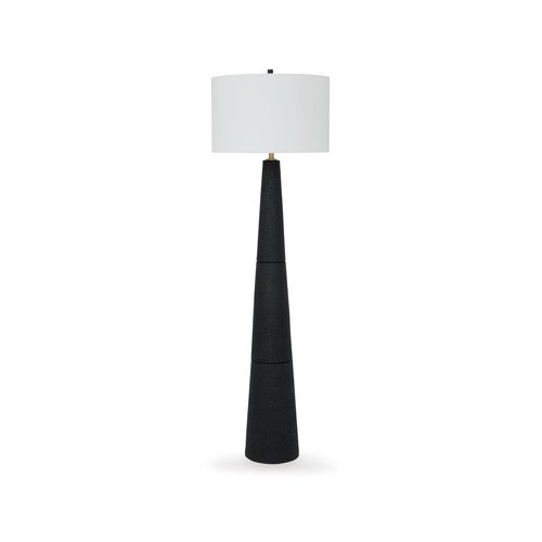 Signature Design by Ashley Hallburg Modern Textured Polyresin Floor Lamp with 3-Way Switch, Black