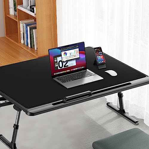 Cacoy 40" x 24" Leather Desk Mat, PU Leather Desk Pad Protector, Desk matt for Desktop, Office Desk Mat, Large Gaming Mouse Pad, Waterproof Desk Blotter Pad for Office and Home (Black)